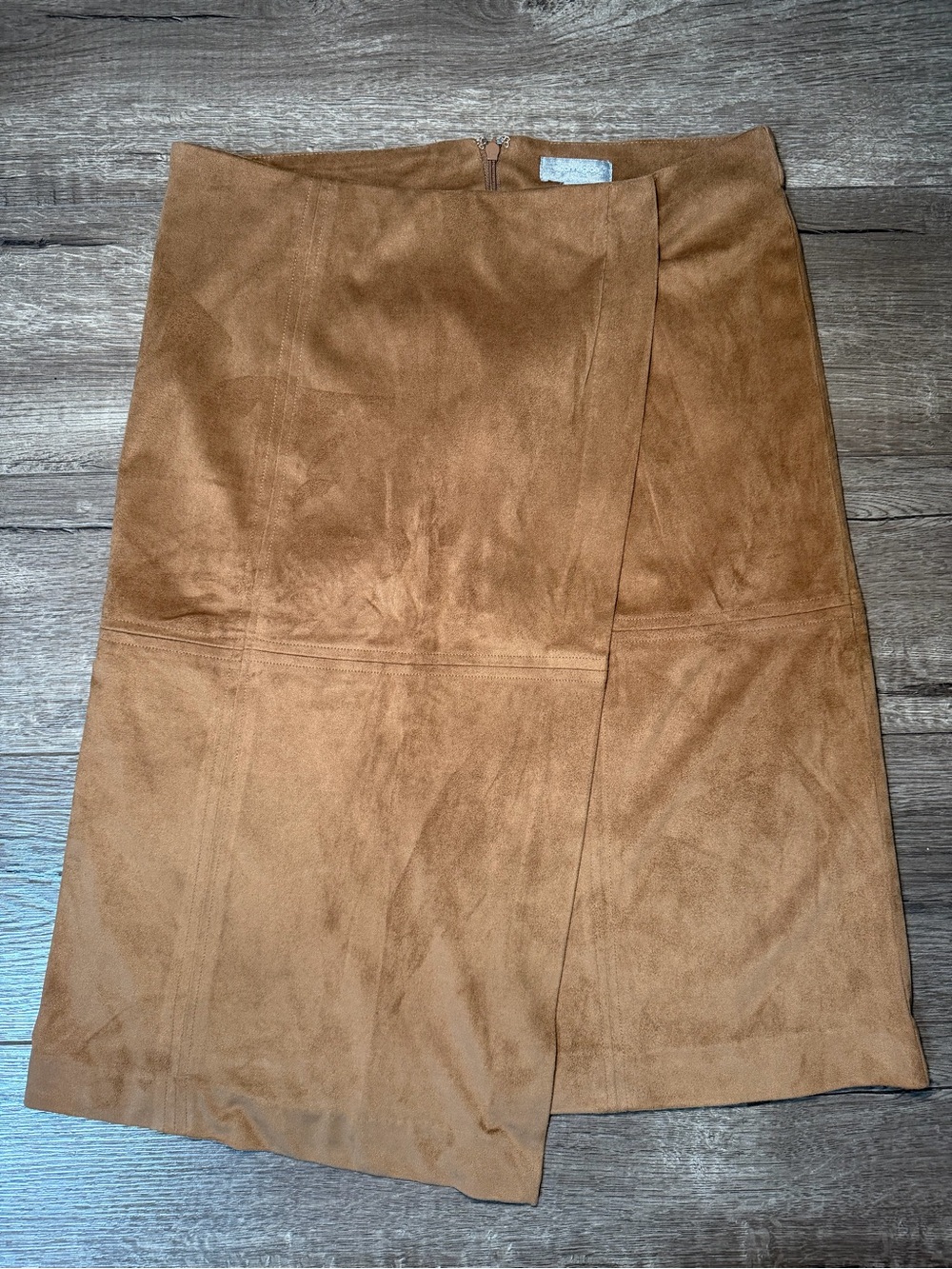 Suzanne Grace Suede Skirt - Tan size 8
